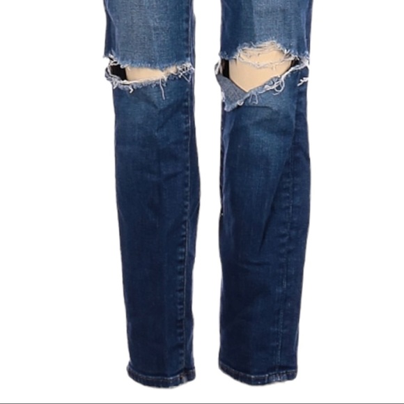 J Brand Alta Busted Distressed Knee Skinny Capri Blue Jeans Size 24 - Picture 7 of 12